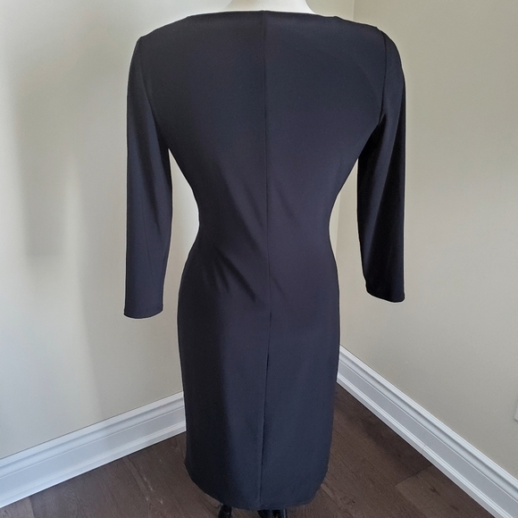 Ralph Lauren Twist-Front 3/4 Sleeves Dress Size 8 - Picture 5 of 6